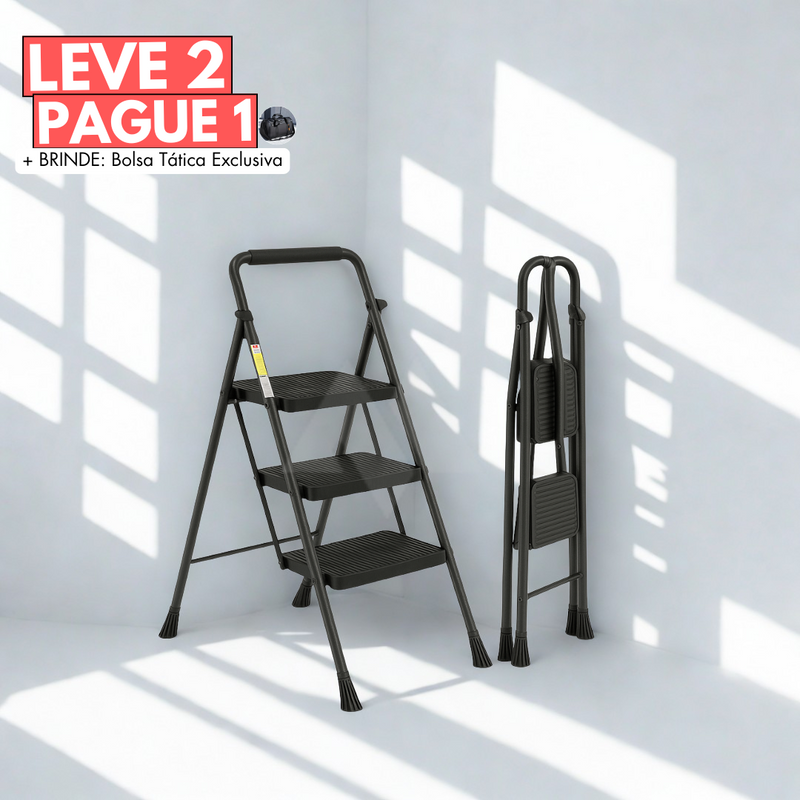 [Leve 2 Pague 1] Escada Evolut 100% Antiderrapante + BRINDE: Bolsa MultiTarefa